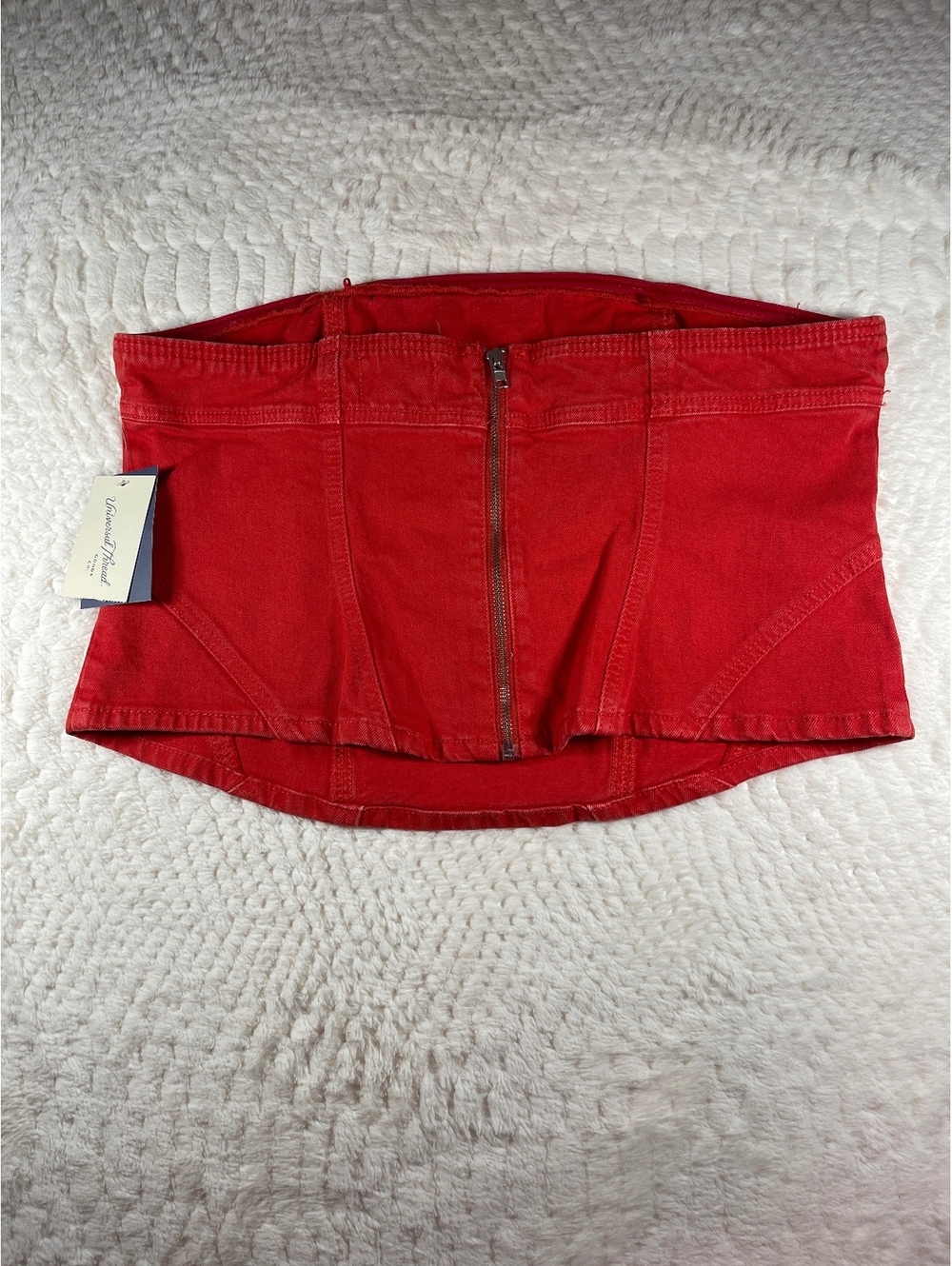 Universal Thread Red Denim Corset Top Size 16